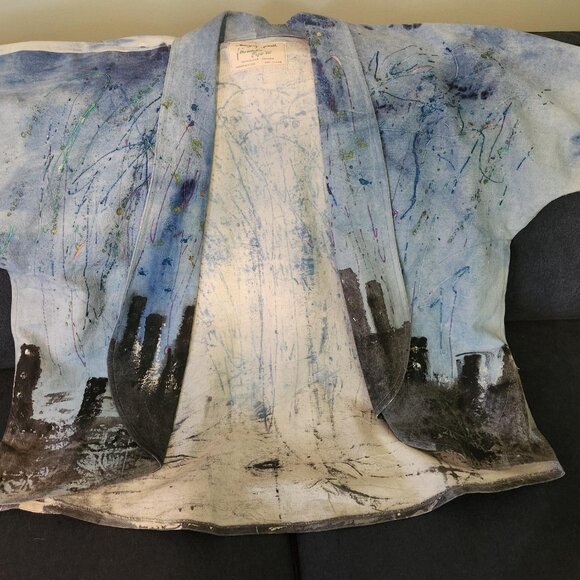 Vintage Hand Painted Denim Jacket - Picture 2 of 4